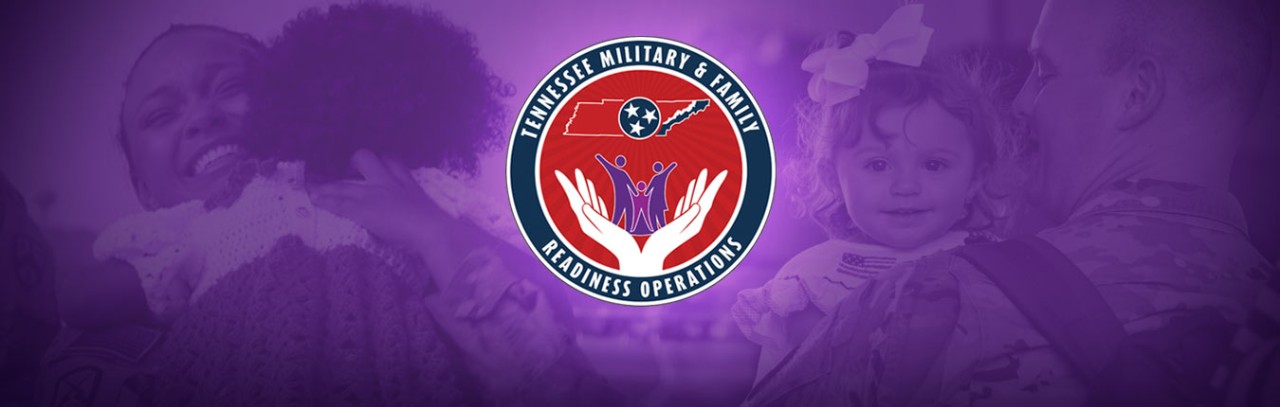 Military Family Programs logo with a purple background 