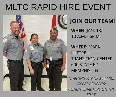MLTC Hiring Event Flyer - January 13, 2022 - 10 a.m. until 6 p.m. MLTC Hiring Event Flyer - January 13, 2022 - 10 a.m. until 6 p.m.