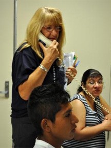 Memphis, TN, May 13, 2011 -- DRC Manager Bea Riddle, assists applicants calling to register using the Disaster Recovery Center Phone Bank. The DRC opened this morning at the Hope Presbyterian Shelter on Walnut Grove Road, Memphis. Marilee Caliendo/FEMA Memphis, TN, May 13, 2011 -- DRC Manager Bea Riddle, assists applicants calling to register using the Disaster Recovery Center Phone Bank. The DRC opened this morning at the Hope Presbyterian Shelter on Walnut Grove Road, Memphis. Marilee Caliendo/FEMA