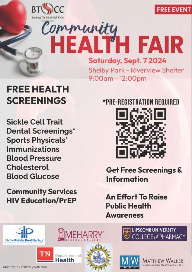 BTSSCC Health Fair Flyer