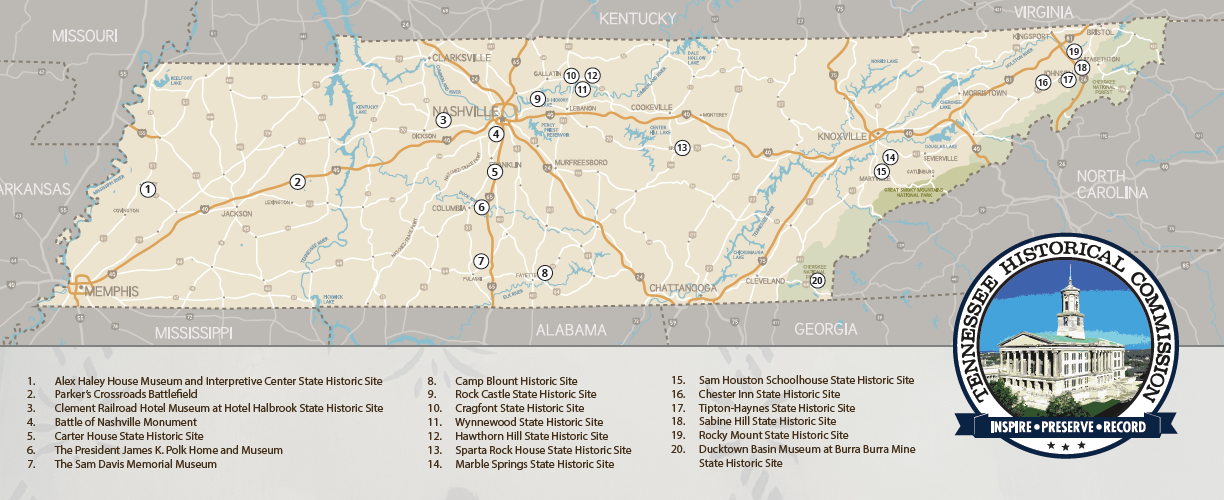 State Historic Sites Map Digital Guide to State Historic Sites