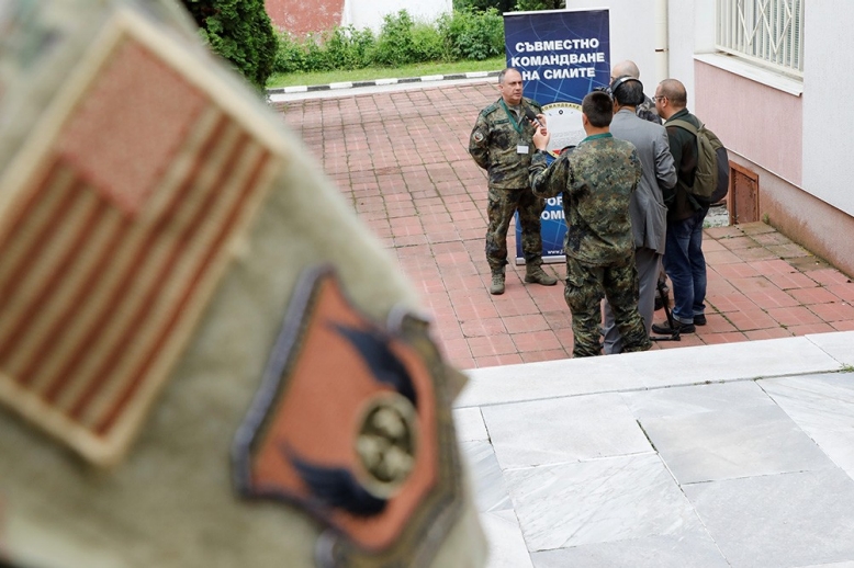 Col. Hristo Hristov of the Ministry of Defense’s Joint Force Command conducts and interview with a local media outlet on June 14, outside Sofia, Bulgaria. (photo by Lt. Col. Marlin Malone) Col. Hristo Hristov of the Ministry of Defense’s Joint Force Command conducts and interview with a local media outlet on June 14, outside Sofia, Bulgaria. (photo by Lt. Col. Marlin Malone)