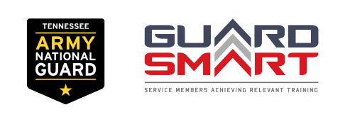 Tennessee Army National Guard / GuardSMART Tennessee Army National Guard logo and GuardSMART Service Members Achieving Relevant Training logo