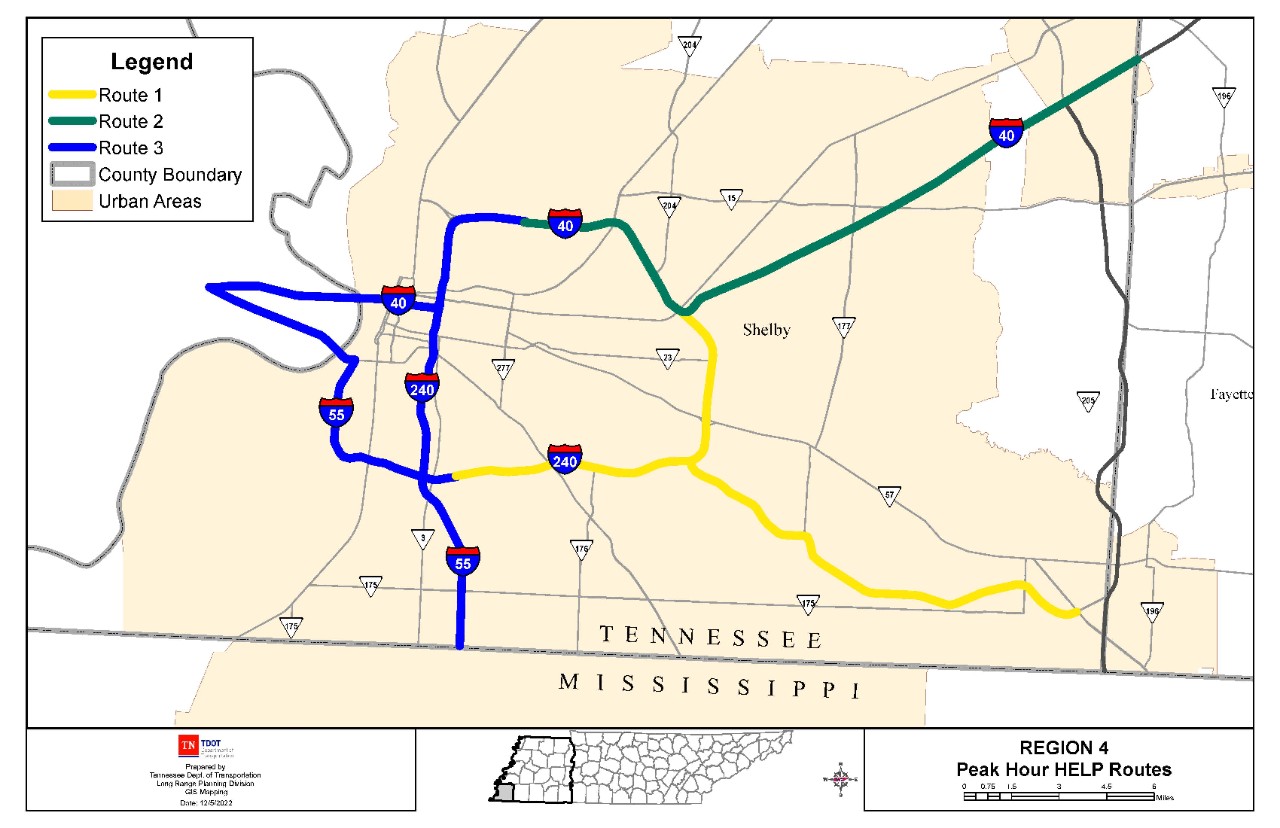HELP Truck Peak Hour Routes Region 4
